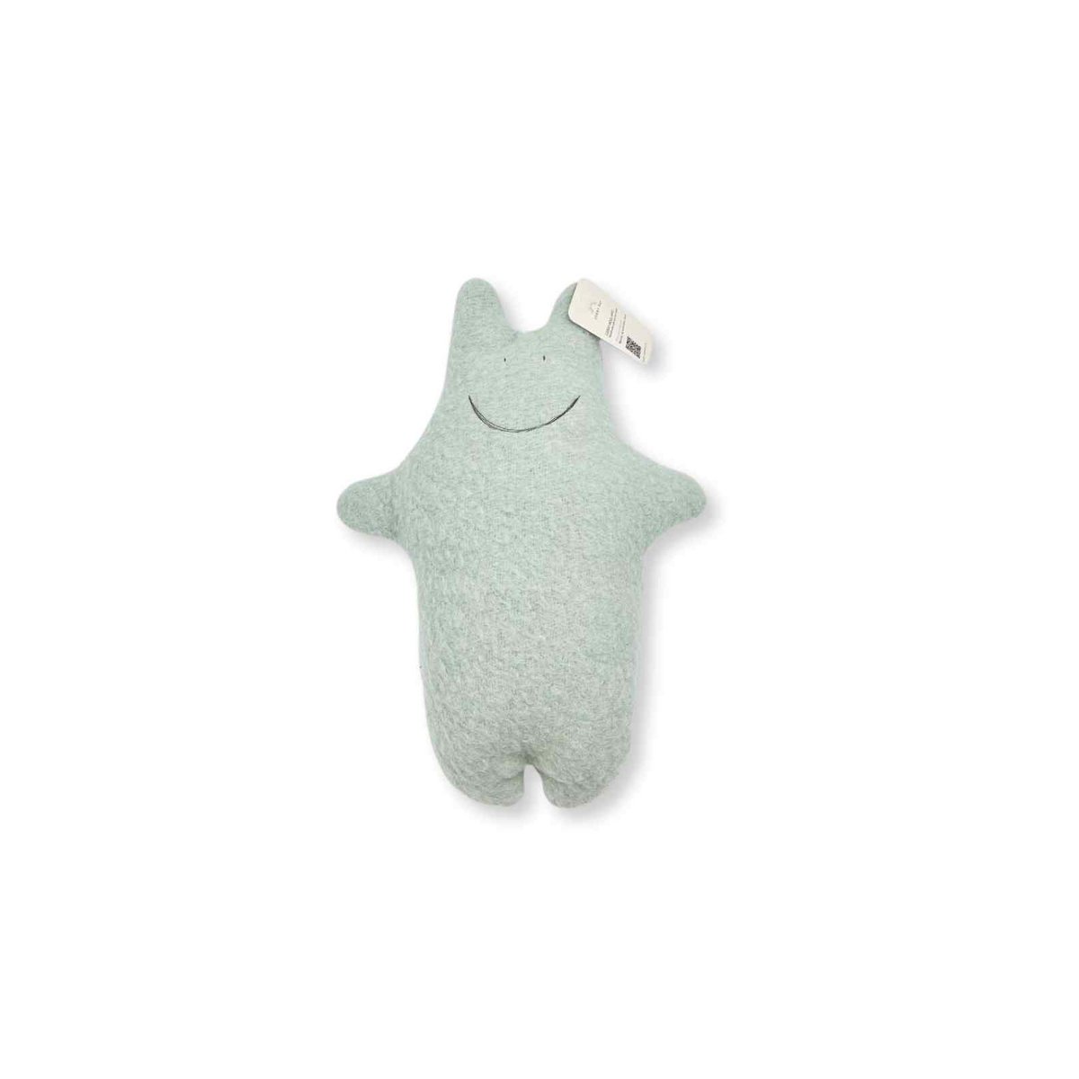 Hippo knuffel - Vintage wollen deken - Groen blauw