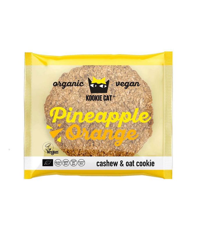 Pineapple and orange Cookie, organic, Kookie Cat, 50g