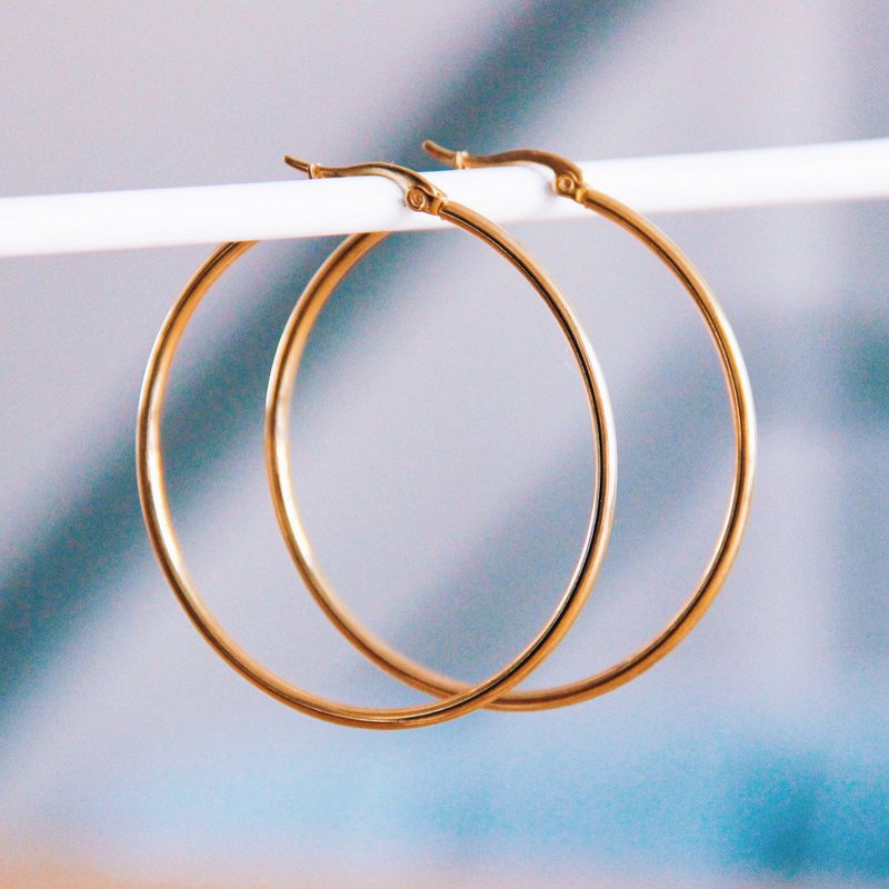 Rustfri bøjle 50mm 'basic' - guld