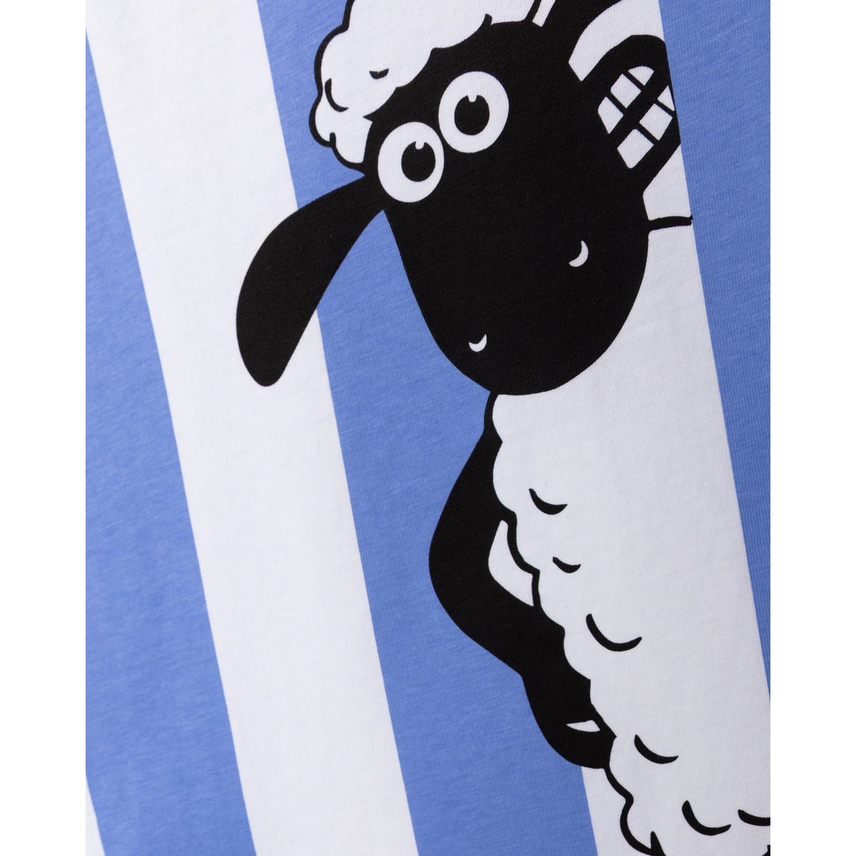 Koaa - Shaun Das Schaf «Smile» Stripes - T-shirt bleu
