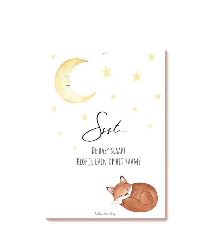 Shhh... baby sover - Vinduskort med sugekop