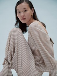 Strawberry Crush roze gestreepte blouse