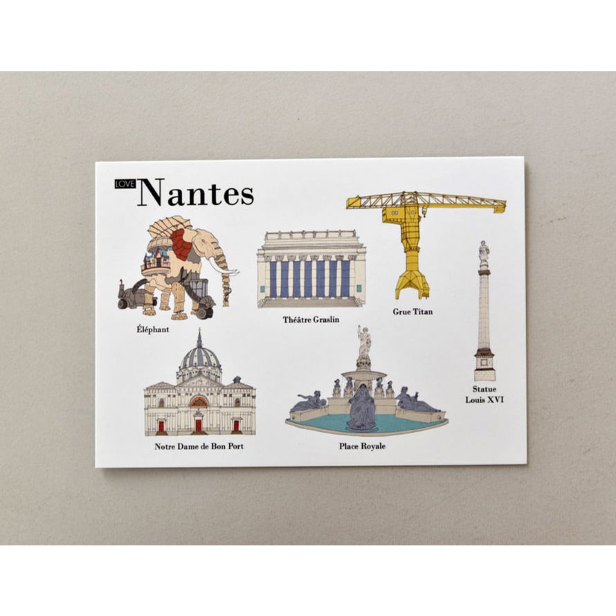 Illustrerede postkort Nantes