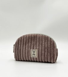 Magenta Grey - Fløjlsvaskepose med vandtæt interiør