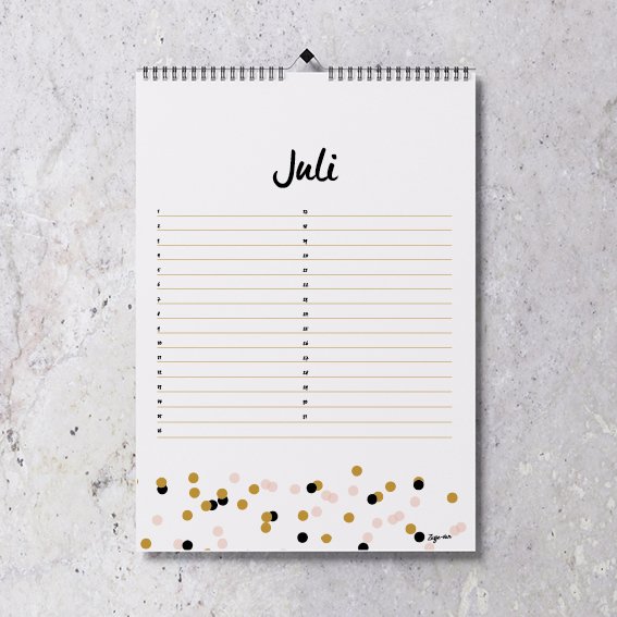 Points de calendrier d'anniversaire A4