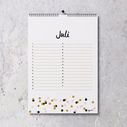 Points de calendrier d'anniversaire A4
