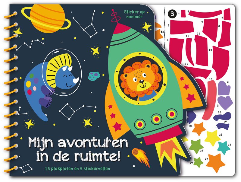 Stickeren op nummer - Mijn avonturen in de ruimte