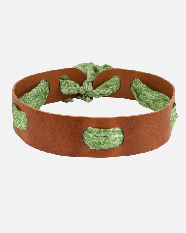 MADE TO ORDER Emi | Customizable Scarf Loops Leather Belt