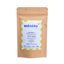 Kraft paper bag lemon xylitol candies white round sweets sugar-free toffees