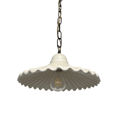 39 cm white pendant chandelier with ceramic chain
