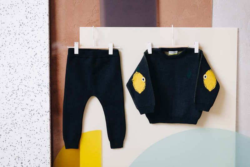 Bio Pullover " Lemon" Dunkelgrau