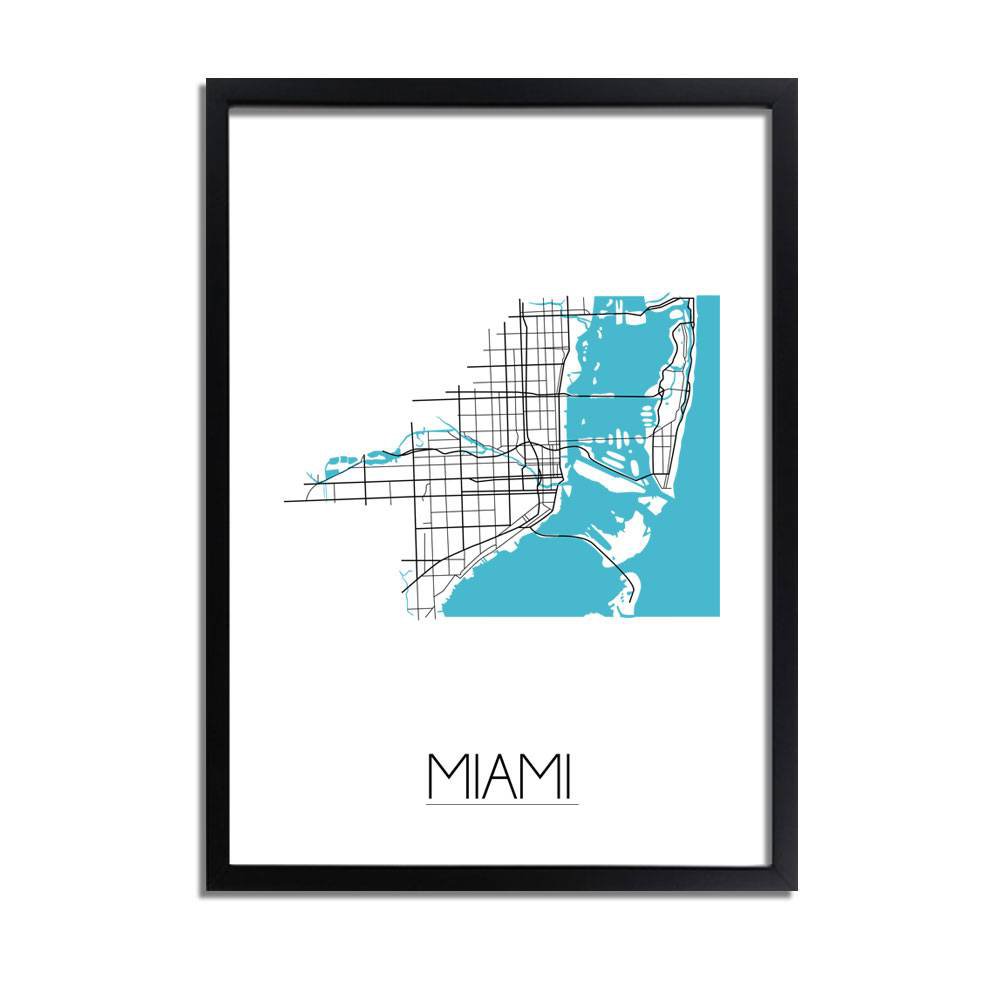 Miami Map poster