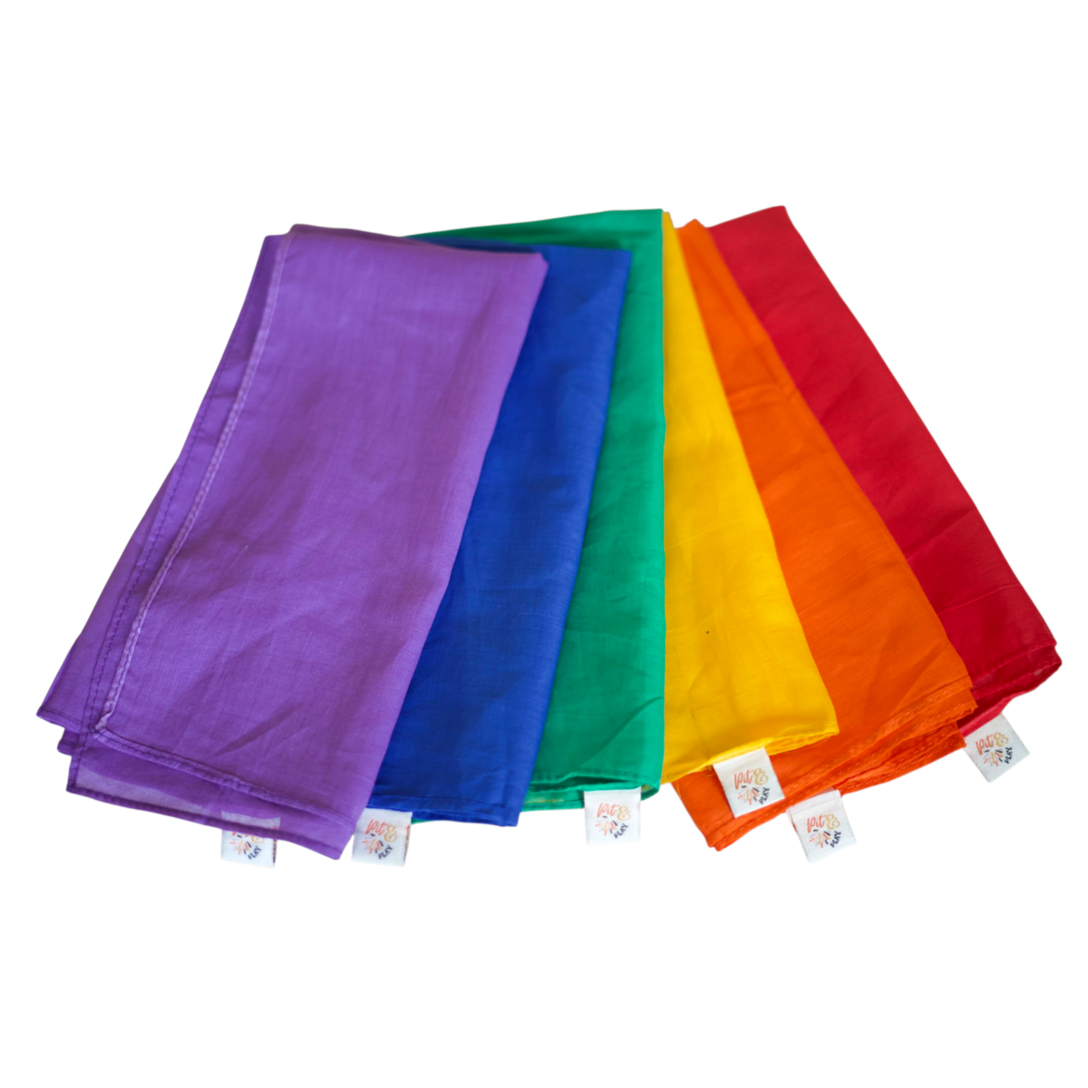 Katoenen speeldoek, play cotton rainbow 75cm set
