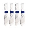 Set of 4 rounds of rectangular dark blue pearls