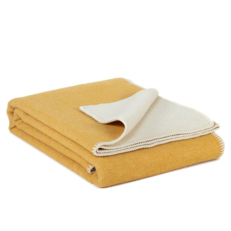 Coperta da letto in lana MISTED GIALLO