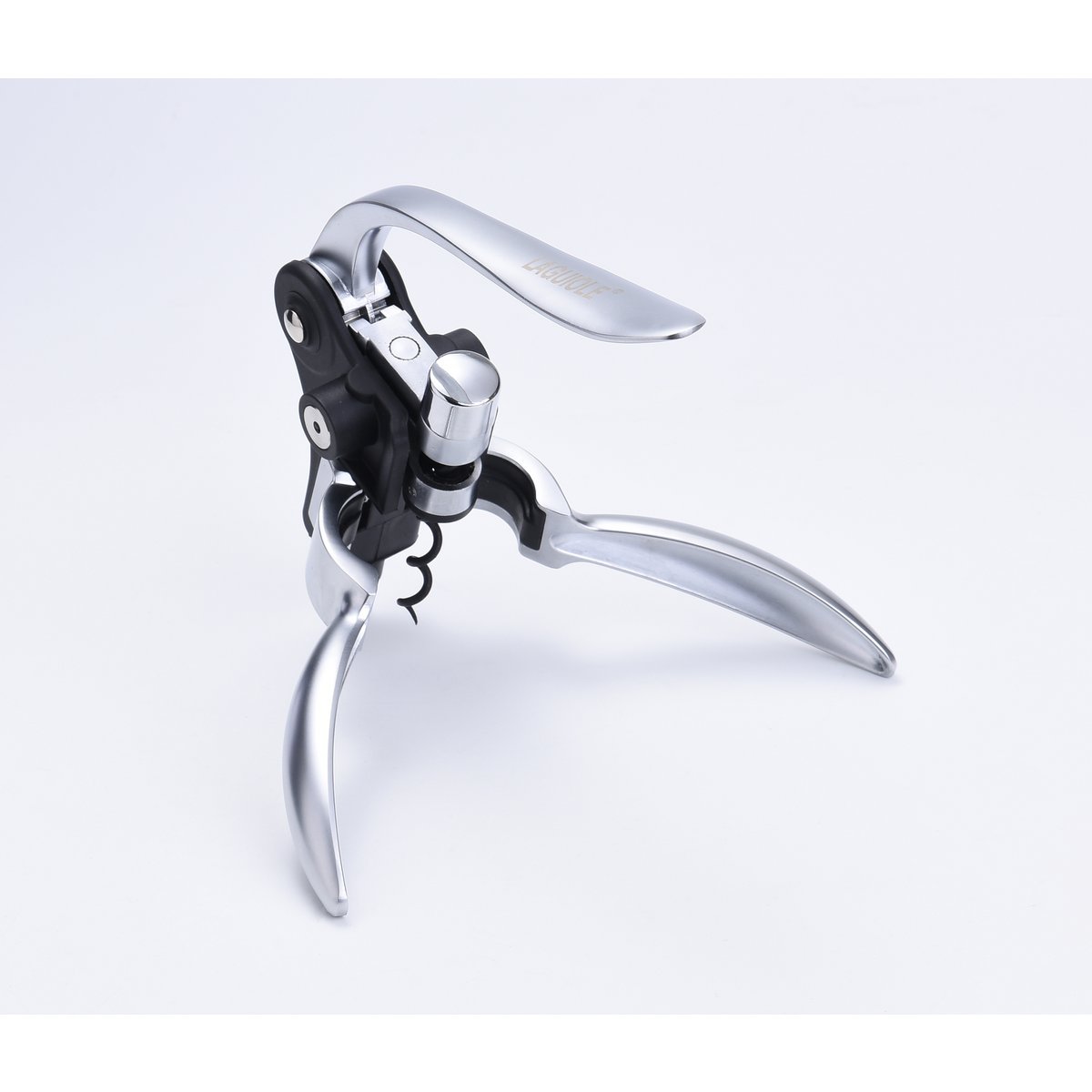 LAGUIOLE CORKSCREW WITH CORKSCREW ON ZELCOVA WOODEN BASE