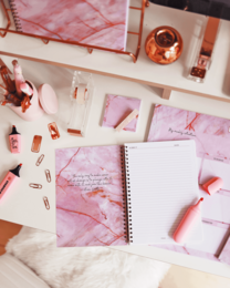 A5 Spiral Notebook in Luxurious Rose Quartz