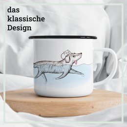 Emailletasse – Der Rettungsschwimmer
