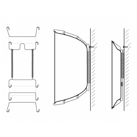Metalen bordenhanger