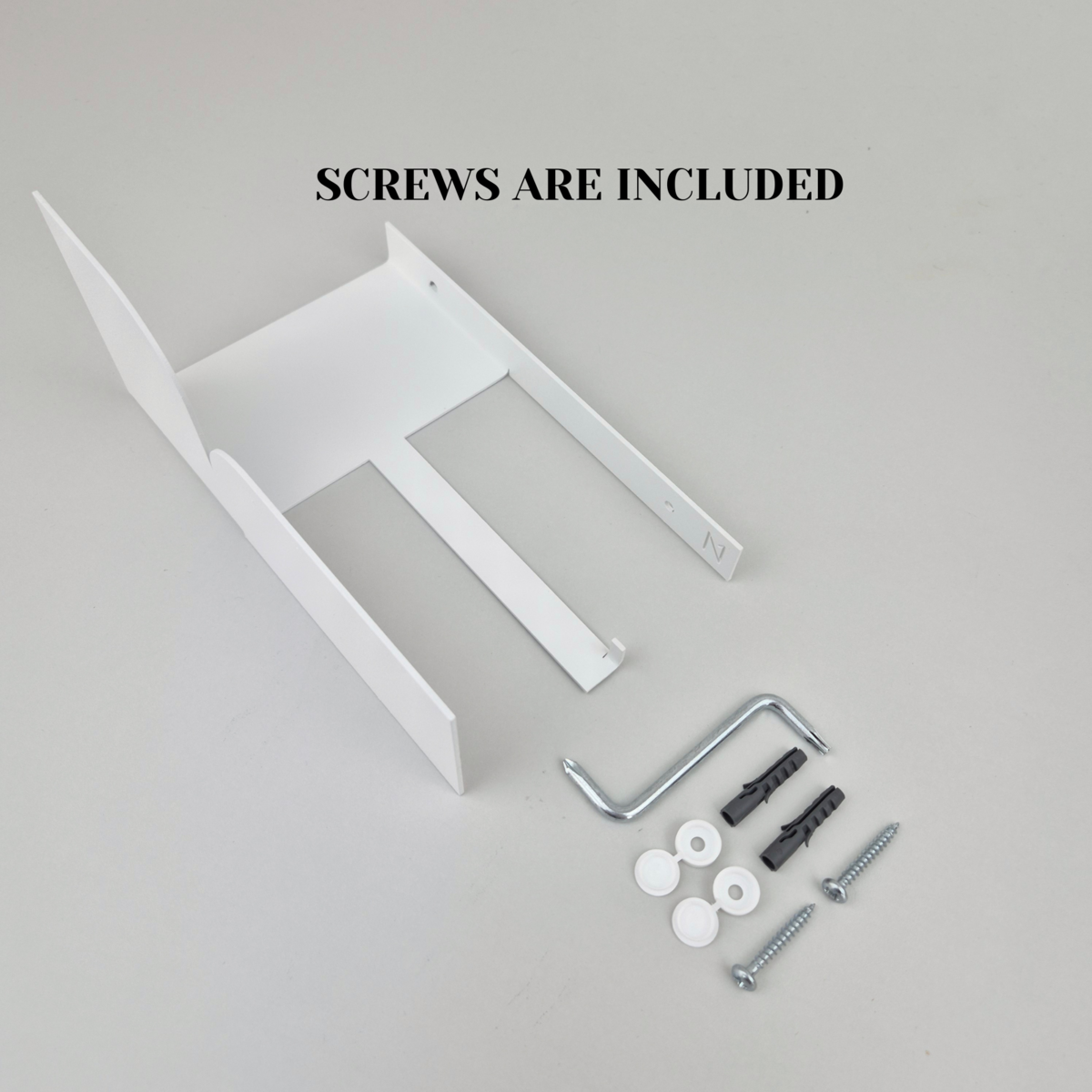 Toilet paper holder with shelf BAUHAUS, beige, black, white