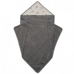 Baby towel with a bamboo terry hood BALOONS