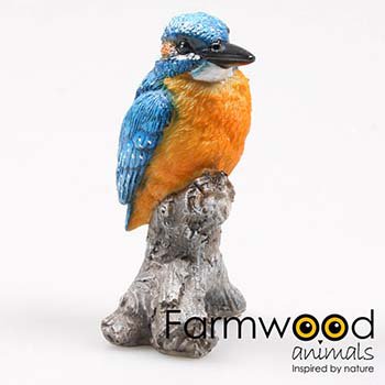 Farmwood IJsvogel op Stam 7x7x11.5 cm