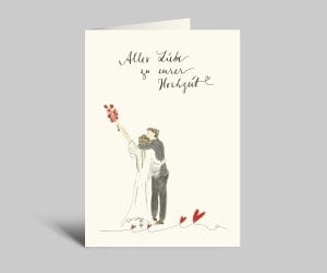 Hochzeitskarte | Alles Liebe zu eurer Hochzeit | Klappkarte + Umschlag