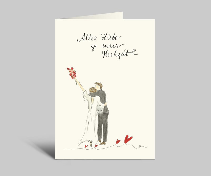 Trouwkaart | Het allerbeste voor uw bruiloft | Vouwkaart + envelop
