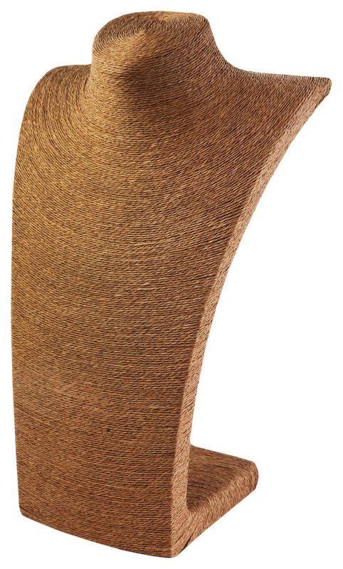 Bust, bast fiber, light brown, 36 cm x 23 cm