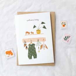Baby kort | Welcome baby | Romper
