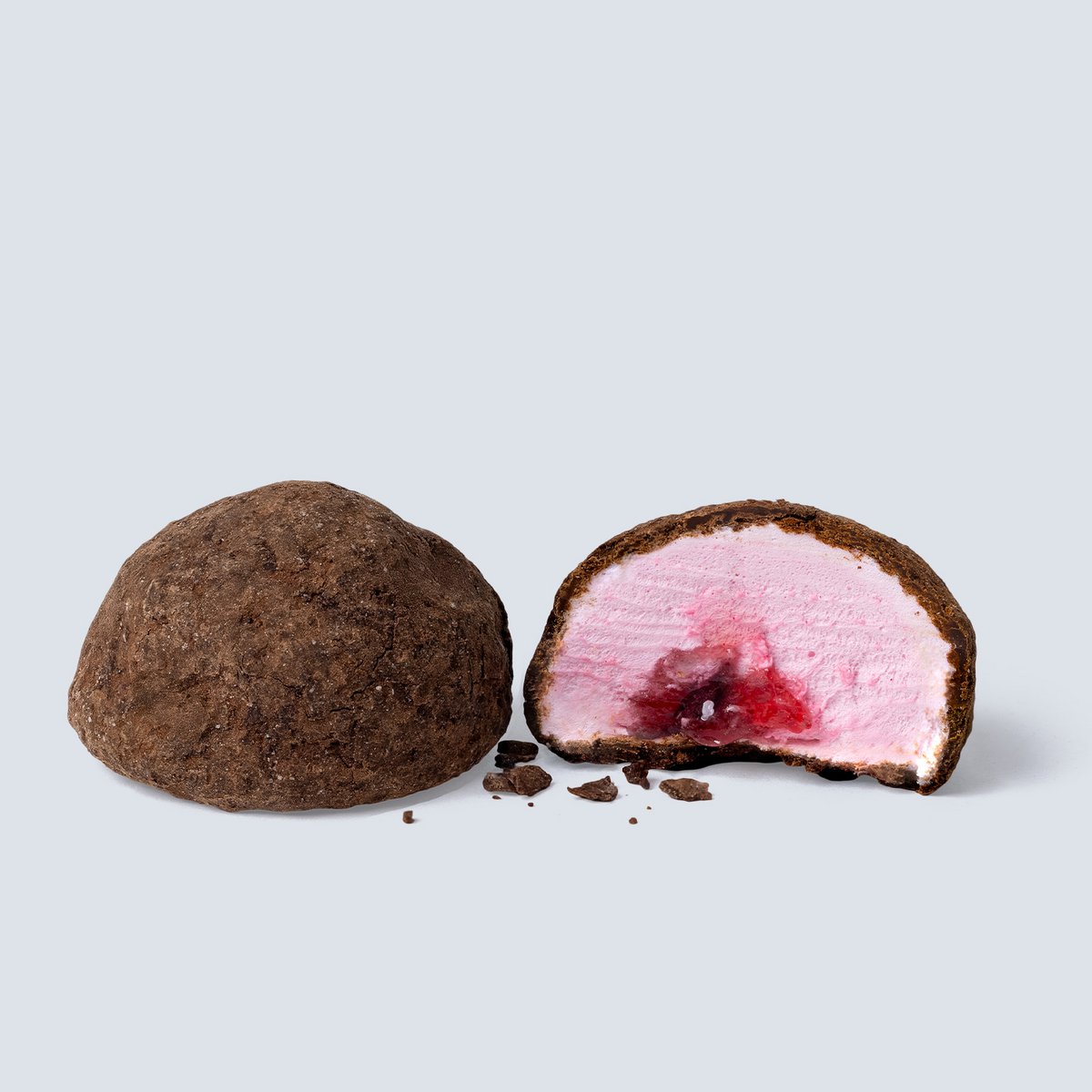 Mit Erdbeeren gefüllte Malven + dunkle Schokolade – 16 g