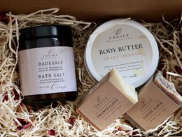WELLNESS gavesæt: badesalt, sæber, bodybutter
