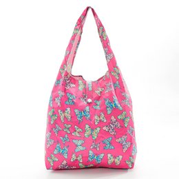 Sac cabas papillon en nylon recyclé rose