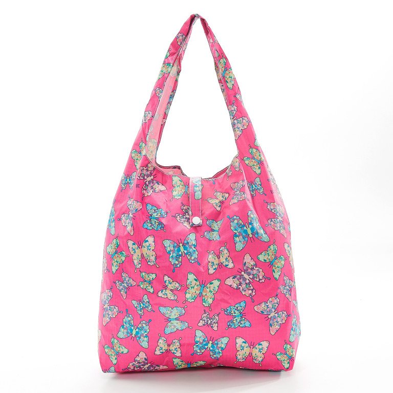 Sac cabas papillon en nylon recyclé rose