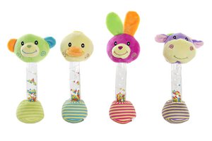 POLYESTER RATTLE 10X7X25 ANIMALS 4 ASSORTMENTS. BE192107