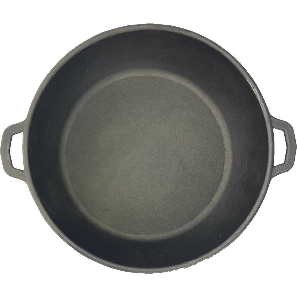 Partita para servir de hierro fundido Ø 24 x 6 cm - Pan de parrilla hierro fundido para cada barbacoa - negro