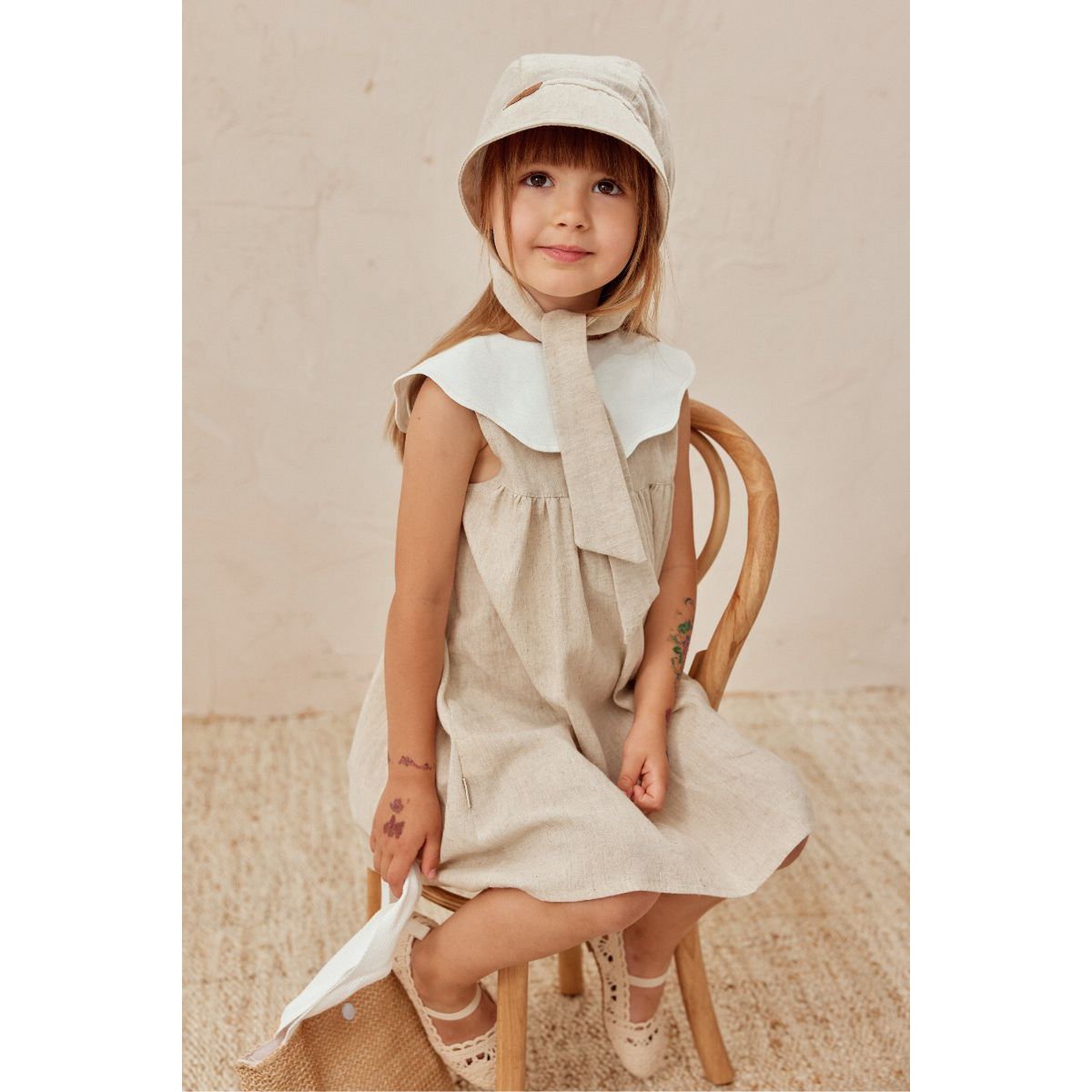 Children's bonet Eva Beige