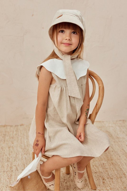 Children's bonet Eva Beige