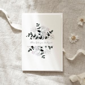 Grußkarte · Hochzeitsgrüße · Eucalyptus