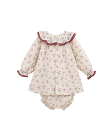 Babykleid mit Blumendruck und Pompon-Detail P71-11604032