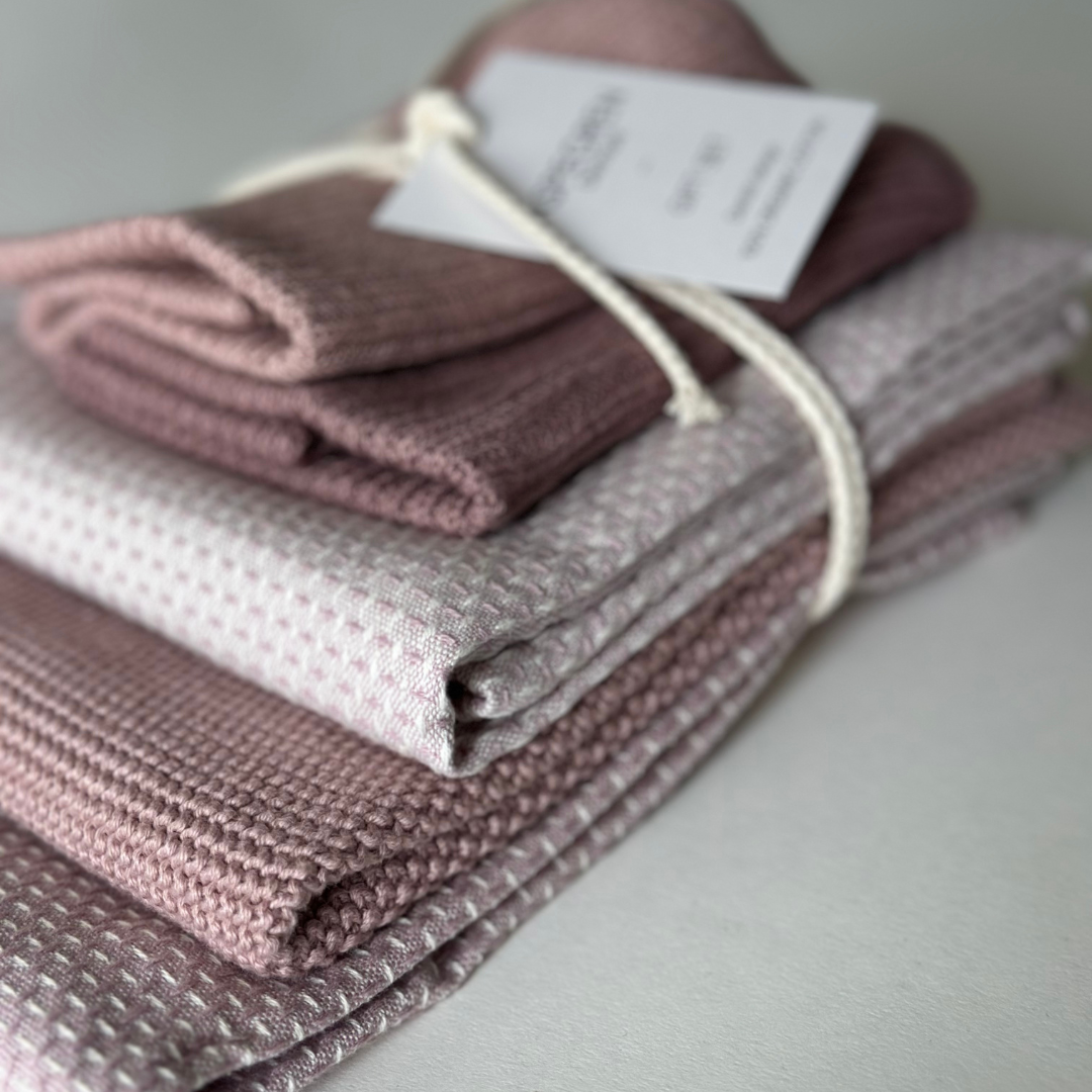 Küchen-Geschenkset – Rosenquarz (Preis für 4 Set)