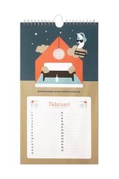 "Relax Mama birthday calendar, wall calendar, illustrated design, colorful artwork, family planning calendar"