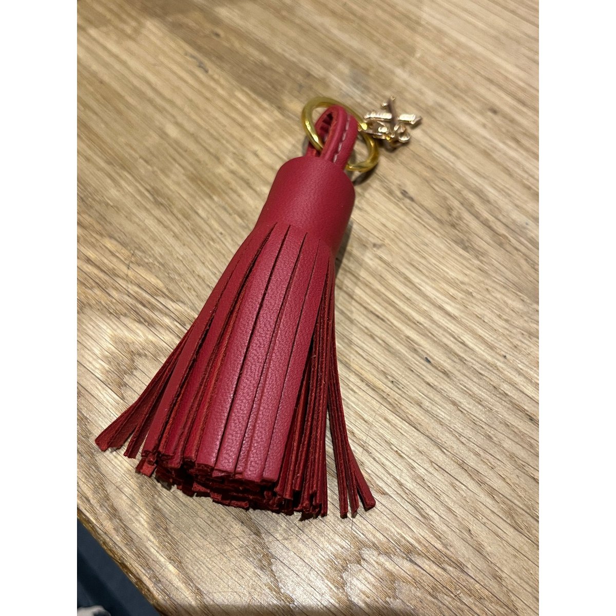 Porte-clés en cuir - "Mariyam" - marron rouille