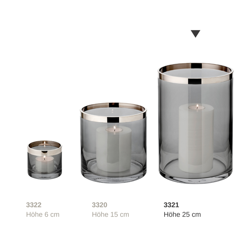 Zeus lantern with platinum edge, dark glass