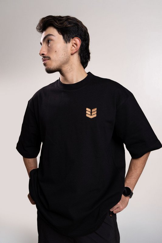 T-shirt oversize incarnata Empire unisex – Sostenibile, durevole, ad alto tasso di rivendita, realizzata in cotone organico da 340 g/m² (!) Logo ricamato
