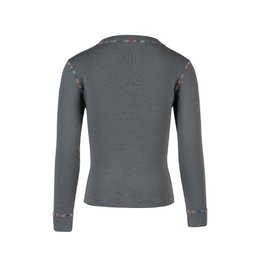 Pull ras du cou à manches longues Merino 250 pour enfants, gris parfait