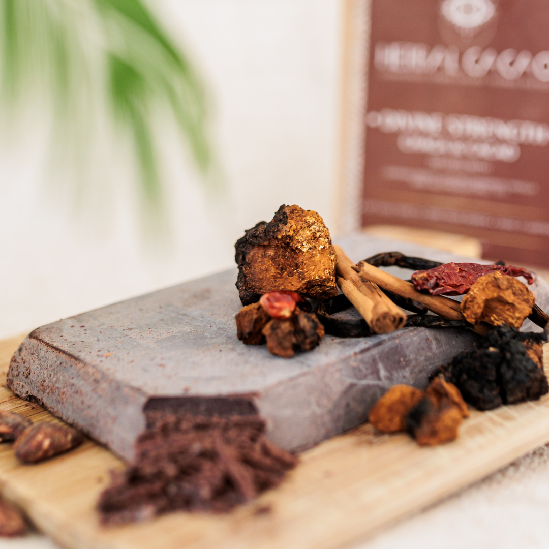 Chaga & Ceremonial Cacao | Divine Strength | 500gram (5 pieces)