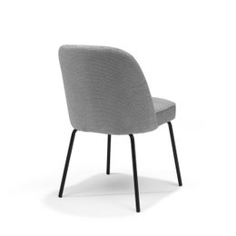 Chaise Luxor Tissu Noir Retro Bliss %2383 Gris UKFR