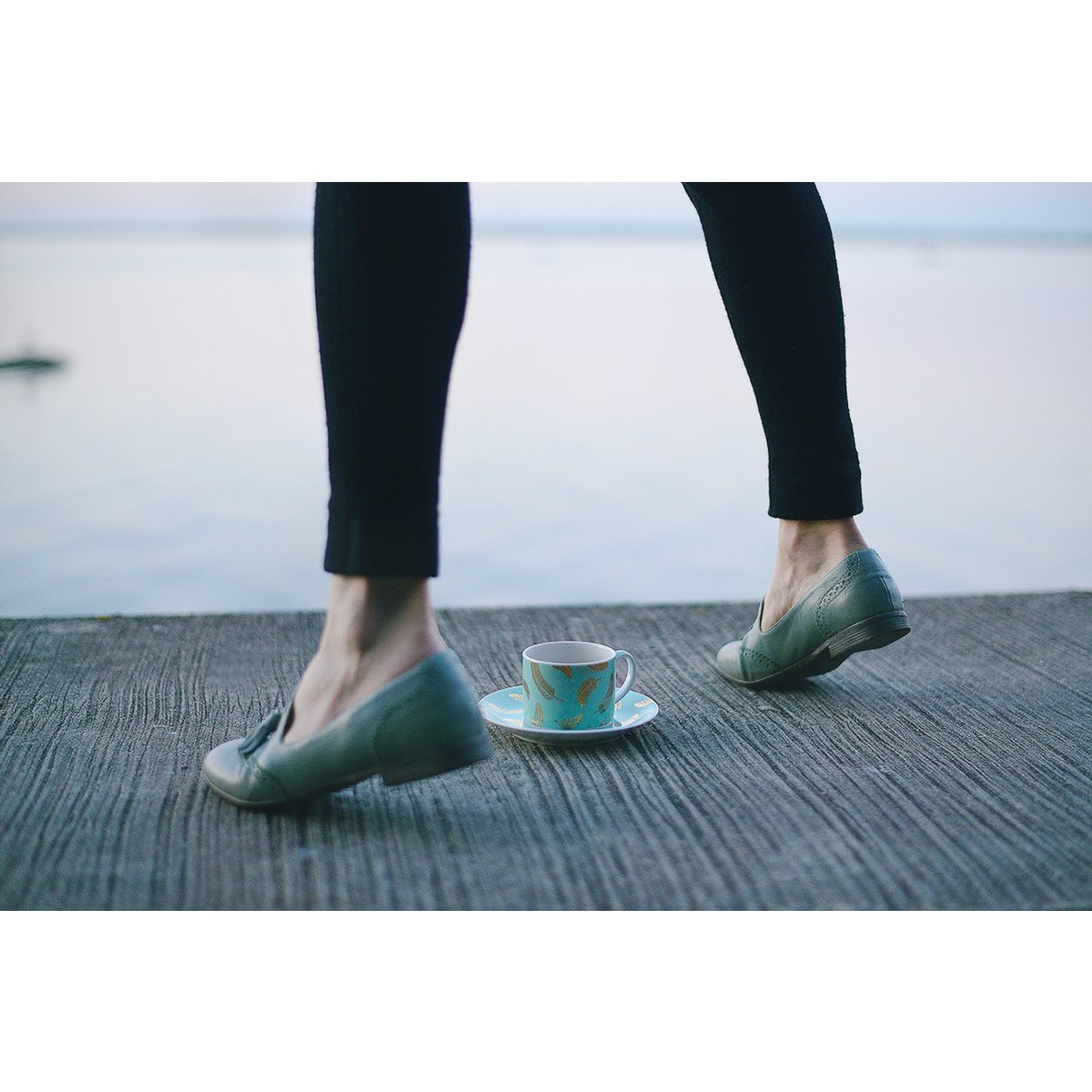 Bird Blue Tasse und Untertasse
