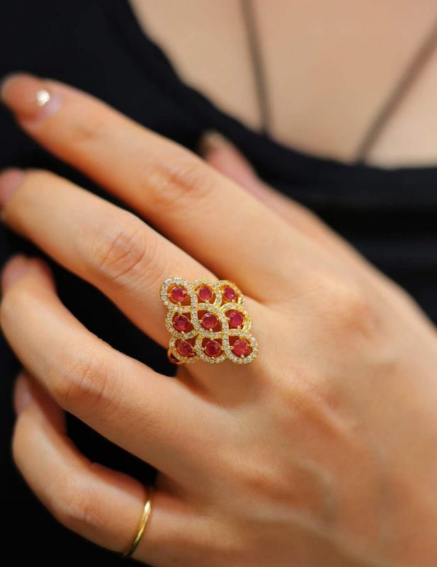 Natural Ruby Palace Statement Ring